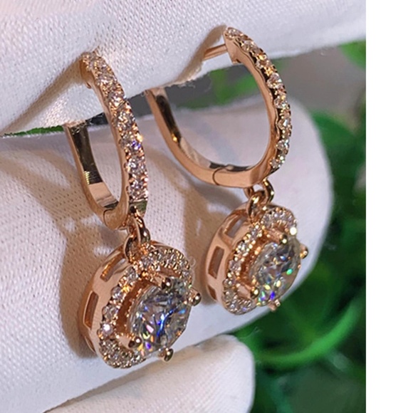 Luxe Rhinestone Cubic Zirconia Statement Earrings - Picture 6 of 9